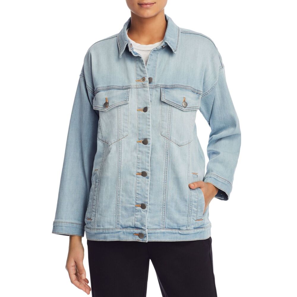 Eileen Fisher Light Wash Jean Jacket - PP (Petite)